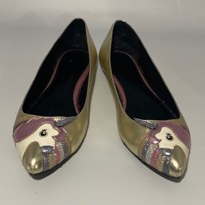 Unicorn Metallic Flats